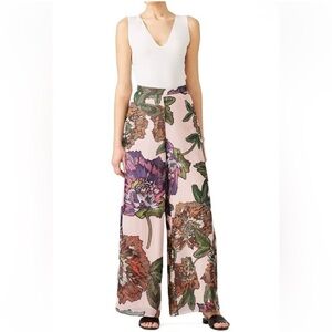 Badgley Mischka Floral Wide-Leg Palazzo Pants